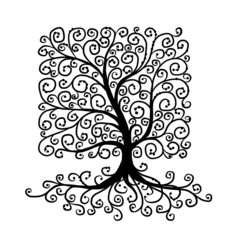 Art tree beautiful for your design