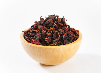 Dried hibiscus calyces