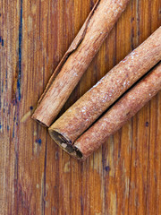 Cinnamon sticks spice close up