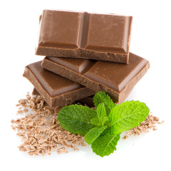 Closeup detail of chocolate parts