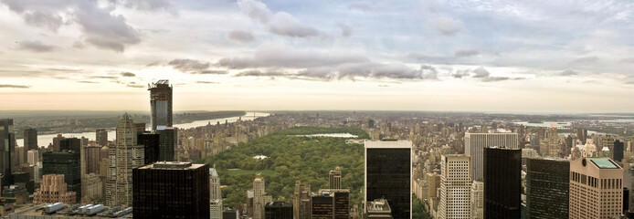 Central Park  view from Rockefeller Center, New York, USA