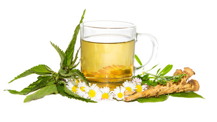 Fresch herbal infusion for detoxifying cure