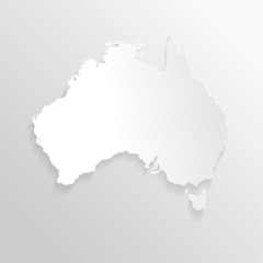 Paper map of Australia