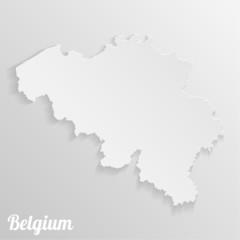 Paper map of Belgium