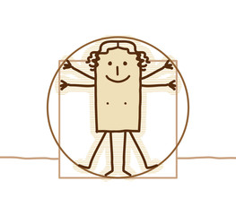 the Vitruvian man