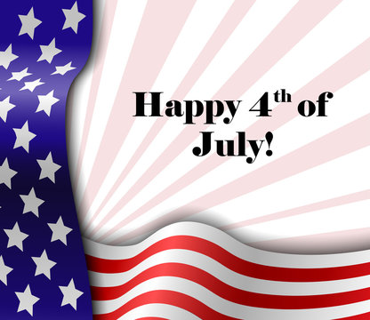 July 4 patriotic text frame