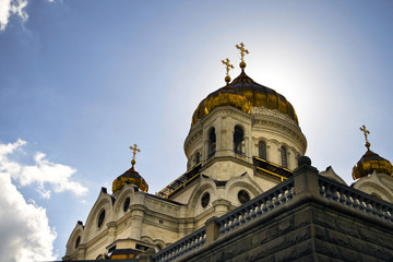 Fototapeta na wymiar Cathedral of Christ the savior, Moscow, Russia.