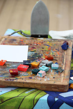 Mix of wax paints
