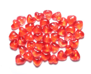 jelly head red isolated background white