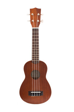 Ukulele on white background