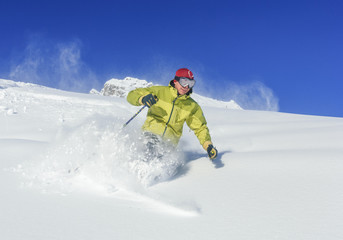 Fototapeta na wymiar Offpiste skifahren