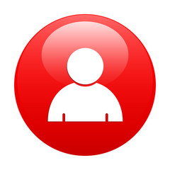 Button Internet contact icon red