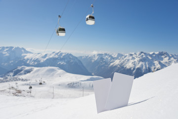 Ski lift pass and panorama