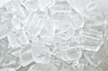Pile of ice cubes