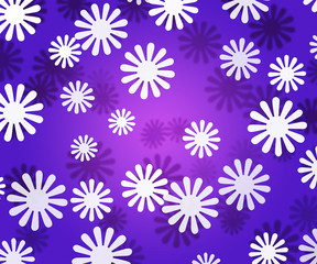 Fototapeta na wymiar White Flowers Simple Violet Texture