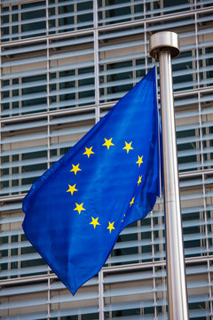 Single European flag in Brussels