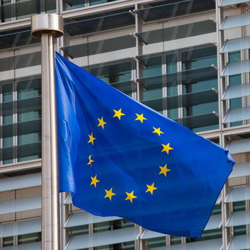 Single European flag in Brussels