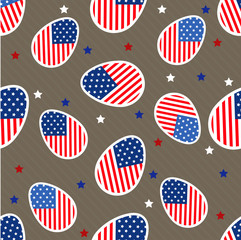 Seamless pattern for 4th of July, American Independence Day.