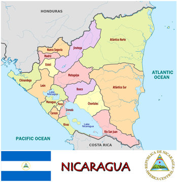 Nicaragua Central America national emblem map symbol motto