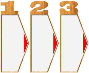 Wooden Banners with Three Options