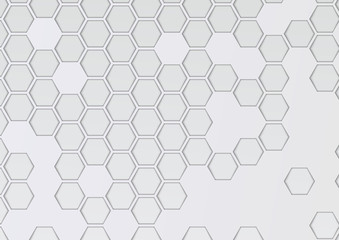 Naklejka premium Transparent layered background with hexagons