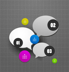 Abstract steps circles template