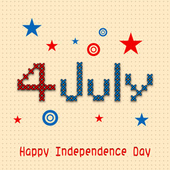 Seamless pattern for 4th of July, American Independence Day.