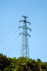 Power tower on the mountain