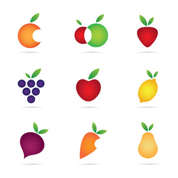 Fruit logos and icons