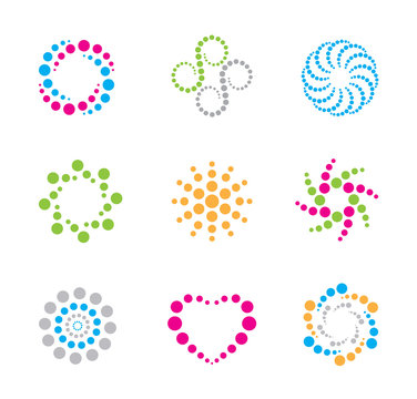 Modern circles logos and icons