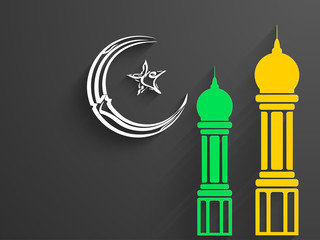 Abstract Muslim community festival Eid Mubarak background.