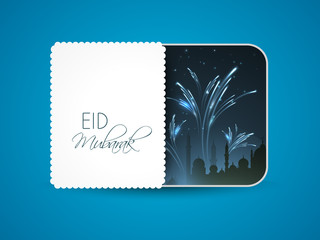 Abstract Muslim community festival Eid Mubarak background.
