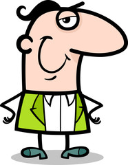 glad man cartoon illustration