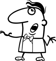 romantic man cartoon illustration