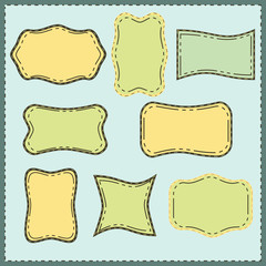 Fototapeta premium Set of photo frames in different shapes.