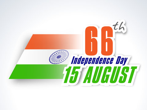66th Indian Independence Day background with text 15th August an