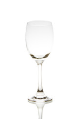 Empty wine glass. isolated on a white background