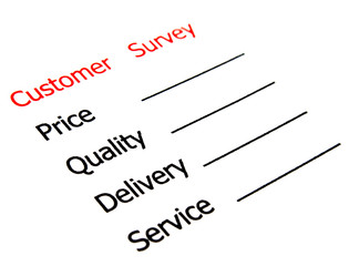 satisfaction survey showing marketing concept