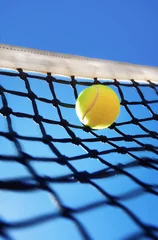 Zelfklevend Fotobehang Tennis balls on Court © Mikael Damkier