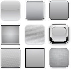 Square grey app icons.