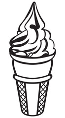 Ice cream isolated on white background