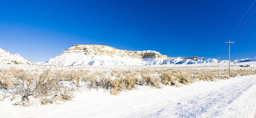 winter landscape of Utah, USA - obrazy, fototapety, plakaty