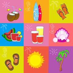 Seamless background for Summer.