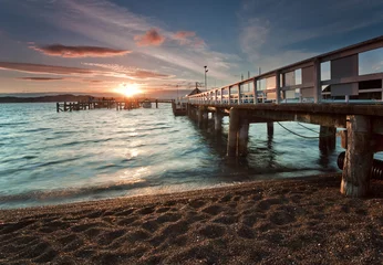 Gordijnen Sunset at Russell, Bay of Islands, New Zealand © mohdnadlyaizat