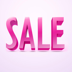 big red 3d letters forming the word SALE
