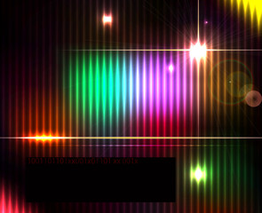 Dark abstract shiny technology spectrum background.