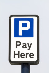 Car Park Pay Sign