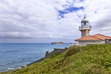 Fototapeta na wymiar Lighthouse of Suances, Cantabria-Spain