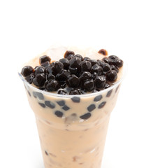 bubble tea brown isolated on white
