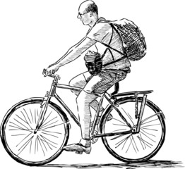 man on a bycicle